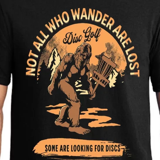 Disc Golf  Not All Who Wander Are Lost Funny Sarcastic Pajama Set