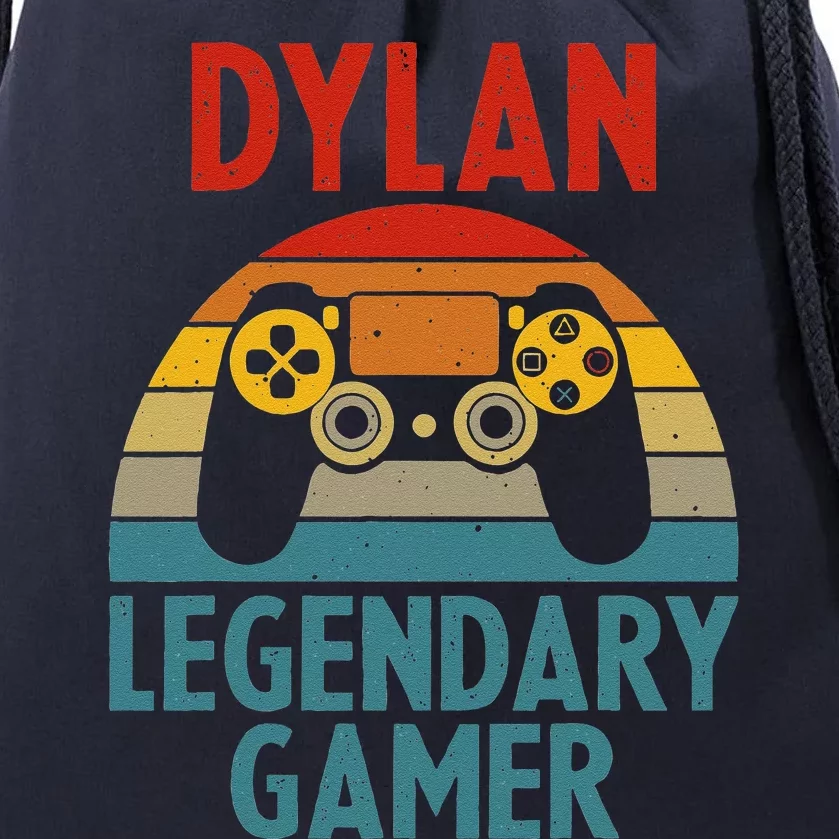 DYLAN Gift Name Personalized Funny Gaming Geek Birthday Drawstring Bag