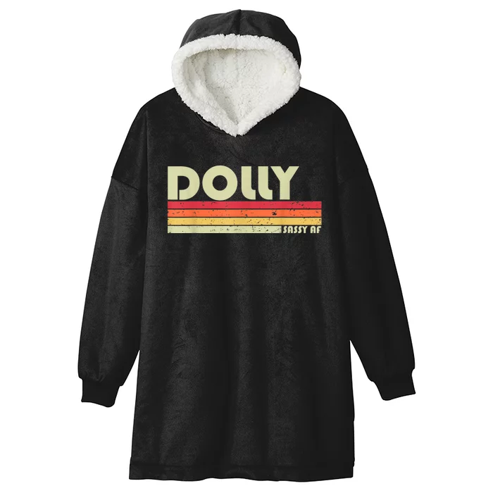 DOLLY Gift Name Personalized Retro Vintage 80s 90s Birthday Vintage Retro 80s 90s Country Music Hooded Wearable Blanket