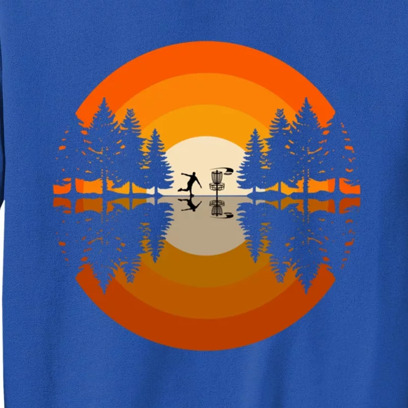 Disc Golfer Player Silhouette Forest Frolf Frisbee Golf Meaningful Gift Tall Sweatshirt