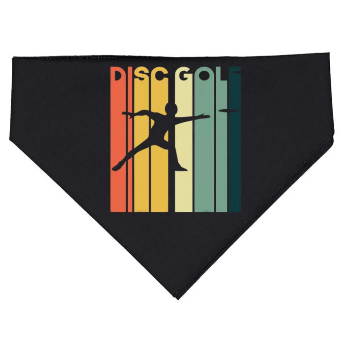 Disc Golf  Player Silhouette Sport Gift USA-Made Doggie Bandana