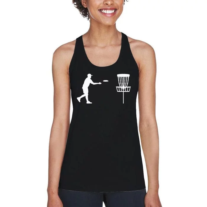 Disc golf player Women's Racerback Tank