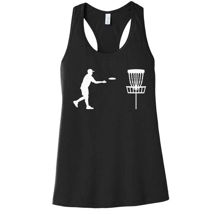 Disc golf player Women's Racerback Tank