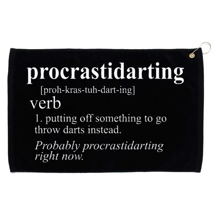 Darts Gifts Procrastidarting Funny Dart Player Grommeted Golf Towel