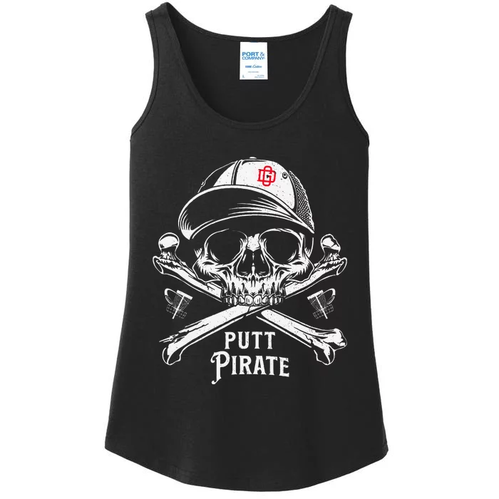 Disc Golf Putt Pirate I Funny Sarcastic Ladies Essential Tank