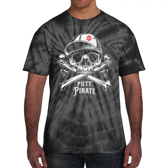 Disc Golf Putt Pirate I Funny Sarcastic Tie-Dye T-Shirt