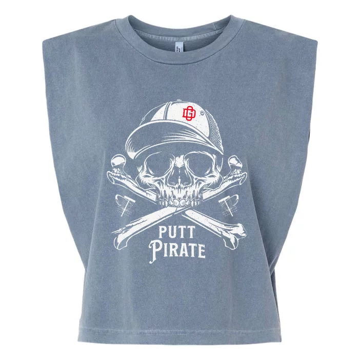 Disc Golf Putt Pirate I Funny Sarcastic Garment-Dyed Women's Muscle Tee