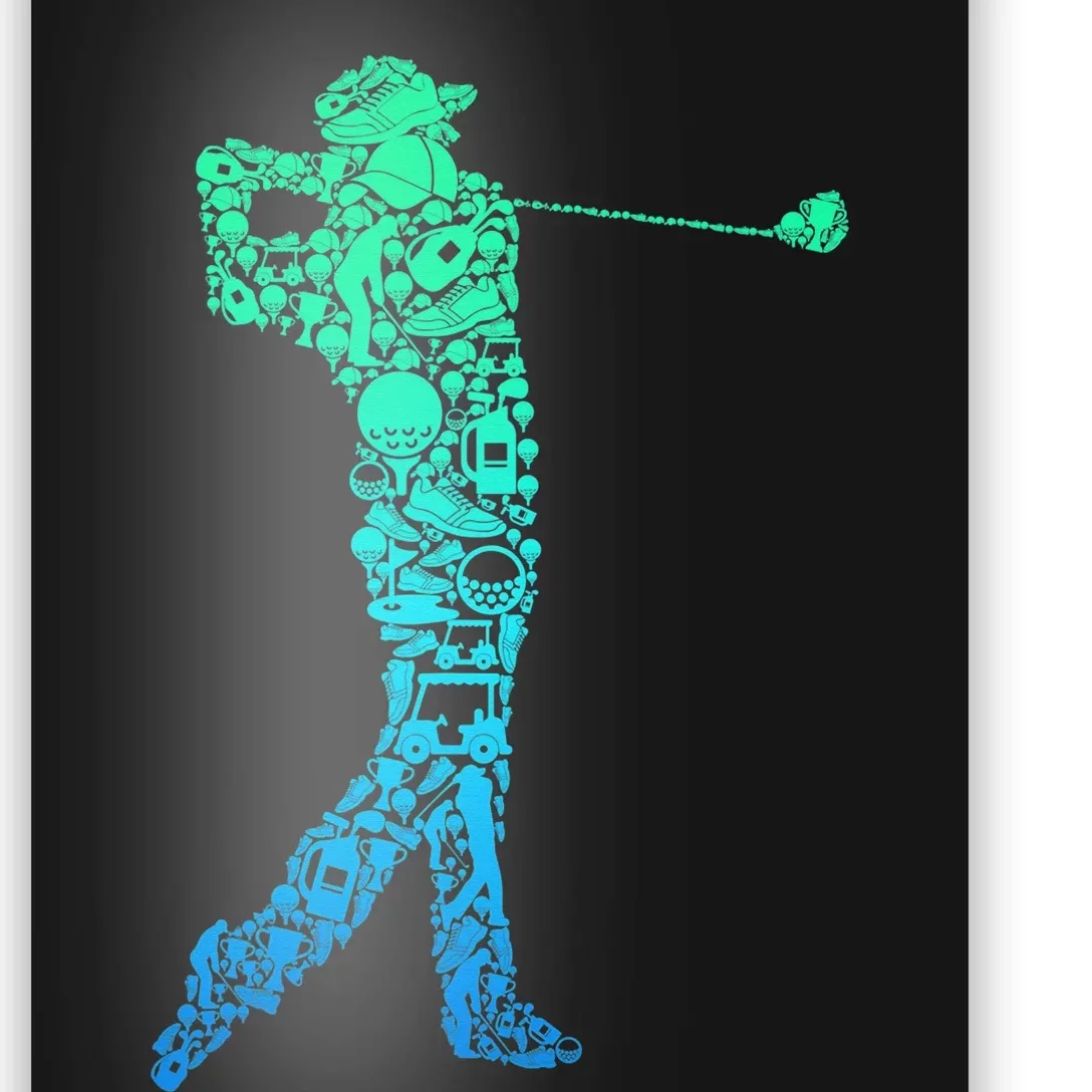 Dic Golf Player Funny Golfing Play More Golf Poster