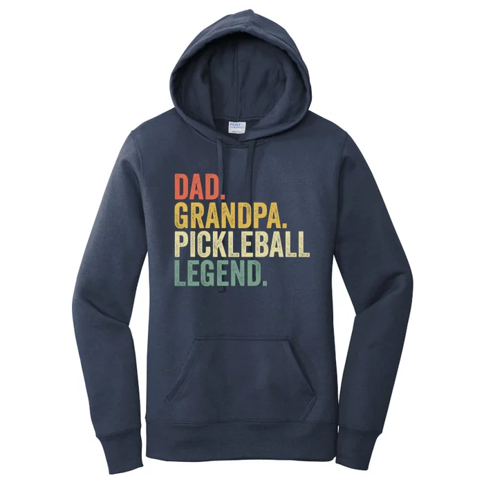 Dad Grandpa Pickleball Legend Funny Fathers Day Gift Women's Pullover Hoodie