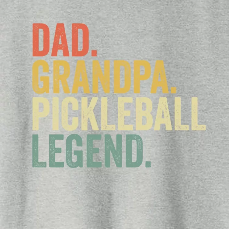 Dad Grandpa Pickleball Legend Funny Fathers Day Gift Women's Crop Top Tee