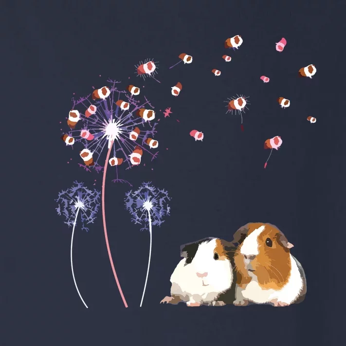 Dandelion Guinea Pig Cute Guinea Pig Floral Dandelion Spread Toddler Long Sleeve Shirt