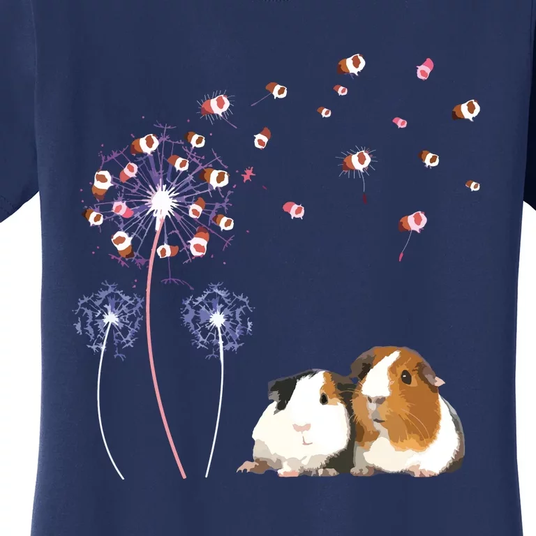 Dandelion Guinea Pig Cute Guinea Pig Floral Dandelion Spread Women's T-Shirt