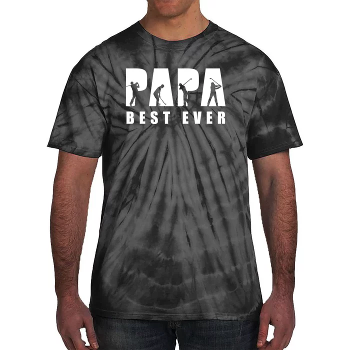 Dad Golf Papa Best Ever Golf Player Gift For Dad Father's Day Tie-Dye T-Shirt