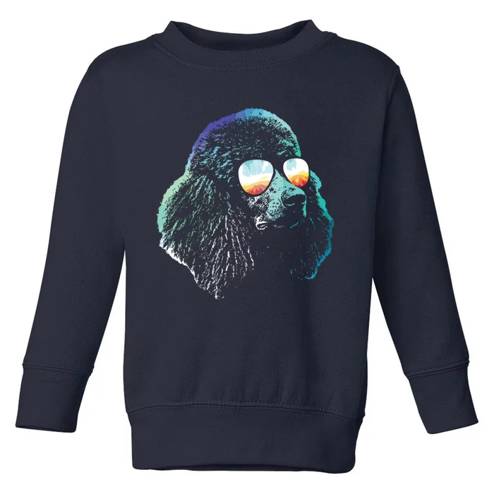 Disco Groovy Poodle Dog Gift Toddler Sweatshirt