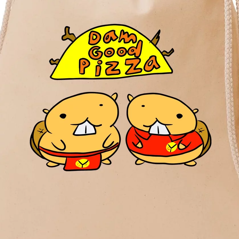 Dam Good Pizza Drawstring Bag