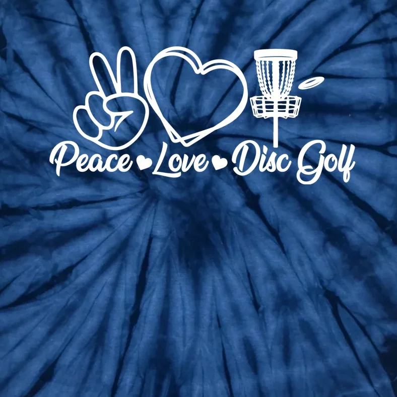 Disc Golfing Peace Love Disc Golf Tie-Dye T-Shirt