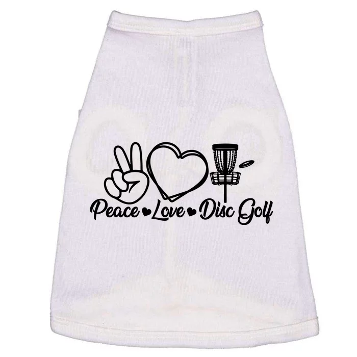 Disc Golfing Peace Love Disc Golf Doggie Tank