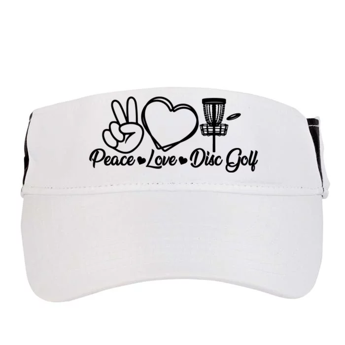 Disc Golfing Peace Love Disc Golf Adult Drive Performance Visor