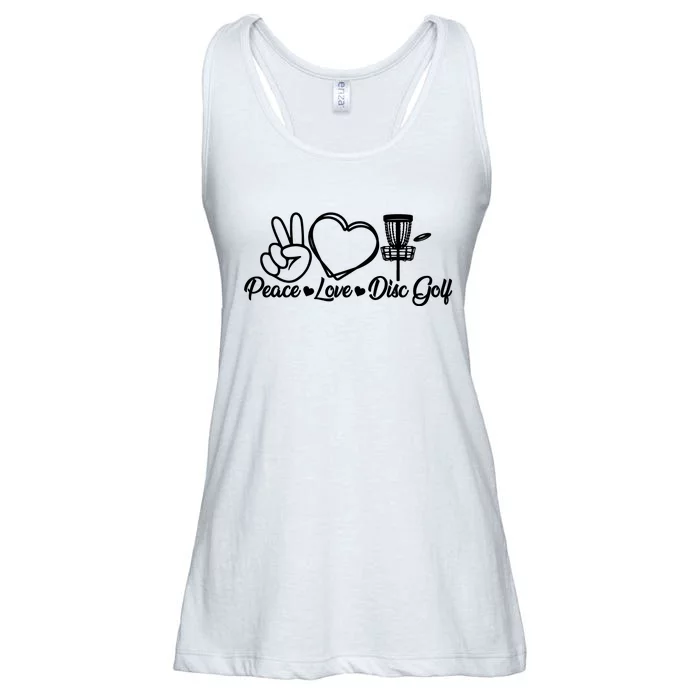 Disc Golfing Peace Love Disc Golf Ladies Essential Flowy Tank