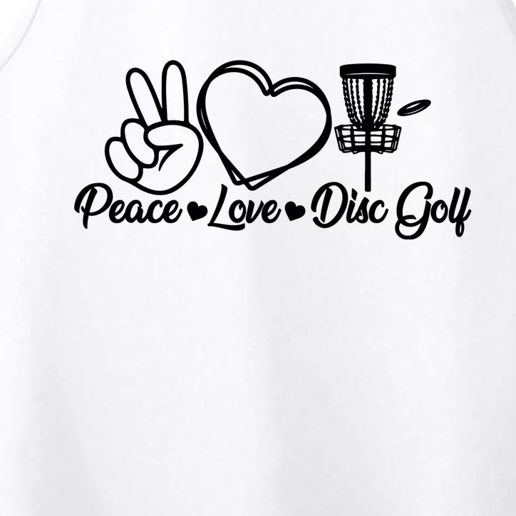 Disc Golfing Peace Love Disc Golf Performance Tank