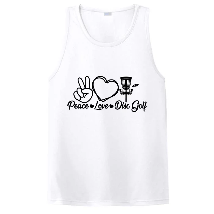 Disc Golfing Peace Love Disc Golf Performance Tank