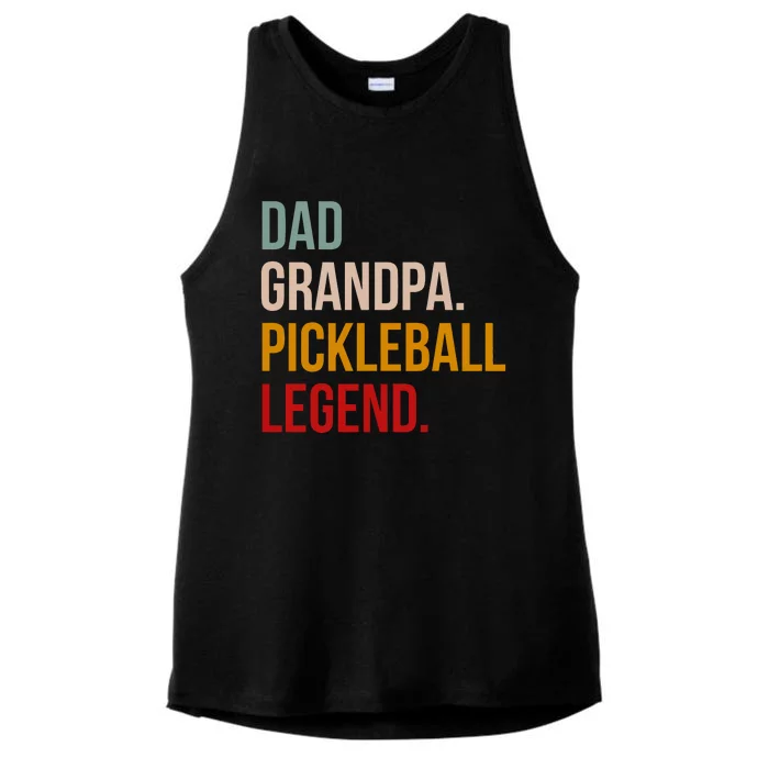 Dad Grandpa Pickleball Legend Ladies Tri-Blend Wicking Tank