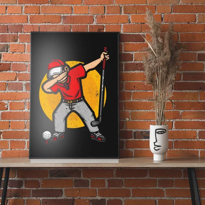 Dabbing Golf Player Golfer Golfing Funny Poster