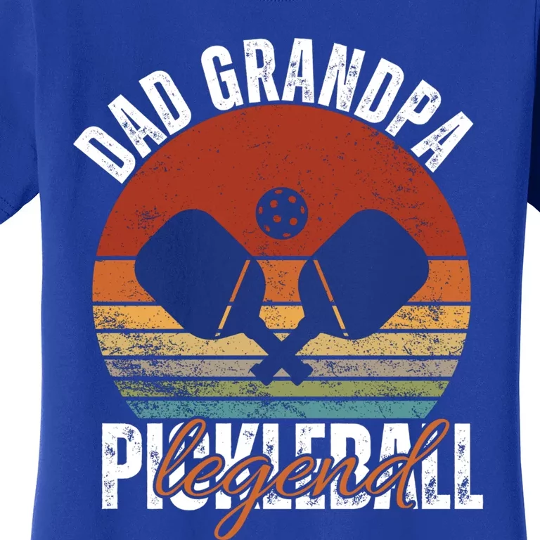 Dad Grandpa Pickleball Legend Cool Funny Fathers Day Cute Gift Women's T-Shirt