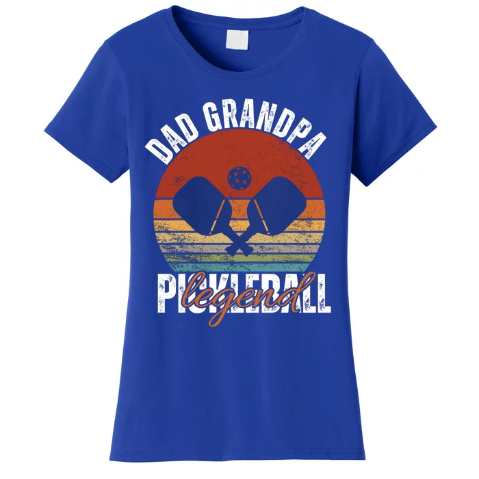 Dad Grandpa Pickleball Legend Cool Funny Fathers Day Cute Gift Women's T-Shirt