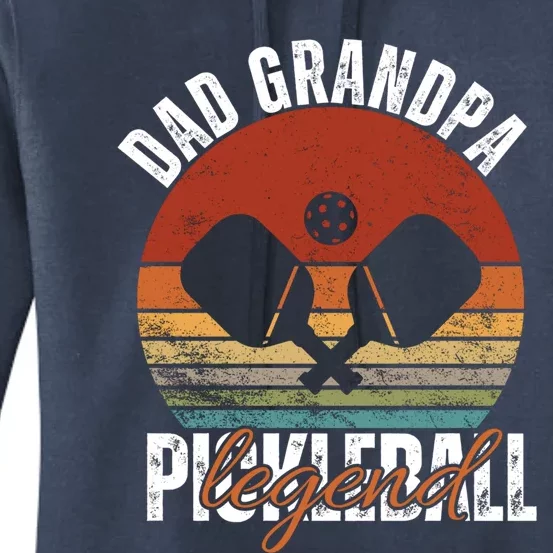 Dad Grandpa Pickleball Legend Cool Funny Fathers Day Cute Gift Women's Pullover Hoodie