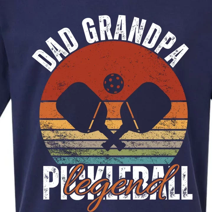 Dad Grandpa Pickleball Legend Cool Funny Fathers Day Cute Gift Sueded Cloud Jersey T-Shirt