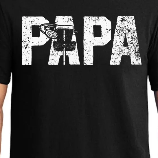 Disc Golf Papa Dad Disc Golfing Pajama Set