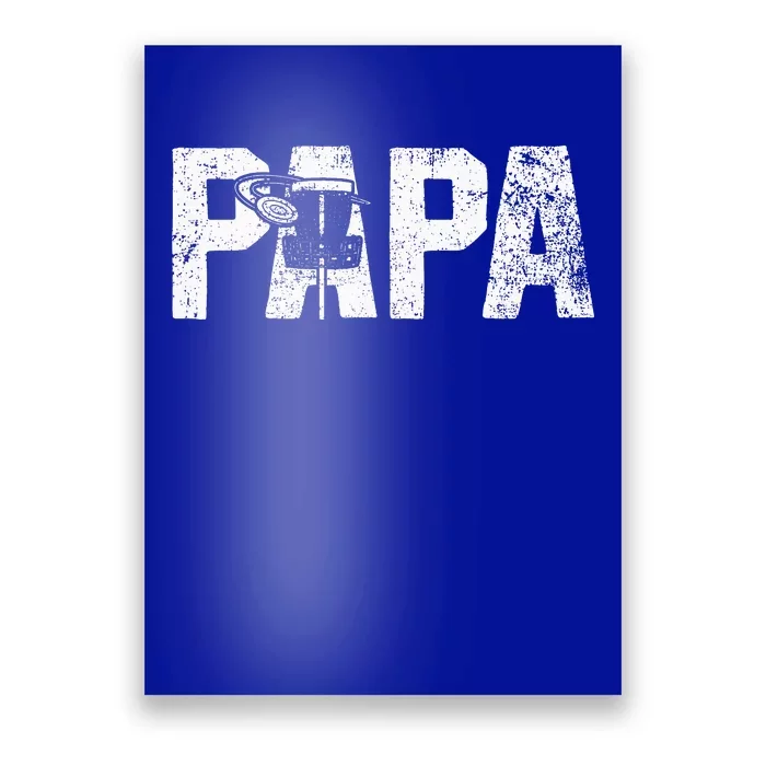 Disc Golf Papa Dad Disc Golfing Poster