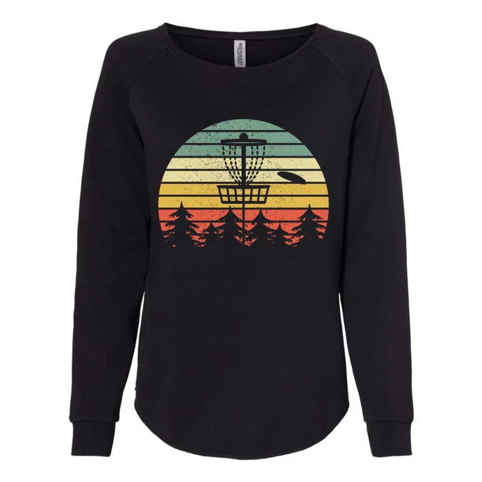 Disc Golf Retro Vintage Frisbee Design Womens California Wash Sweatshirt