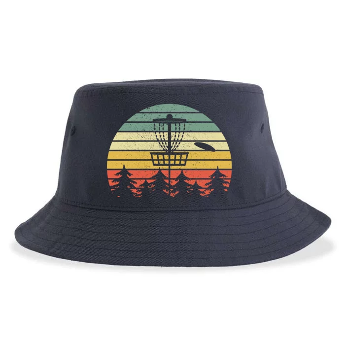 Disc Golf Retro Vintage Frisbee Design Sustainable Bucket Hat