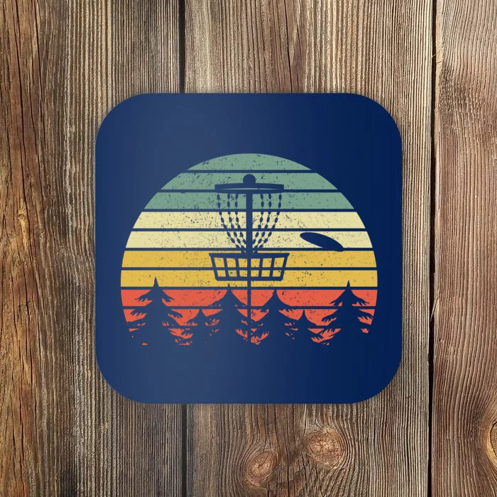 Disc Golf Retro Vintage Frisbee Design Coaster