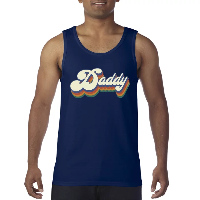 Daddy Gifts Retro Vintage Fathers Day Daddy Tank Top