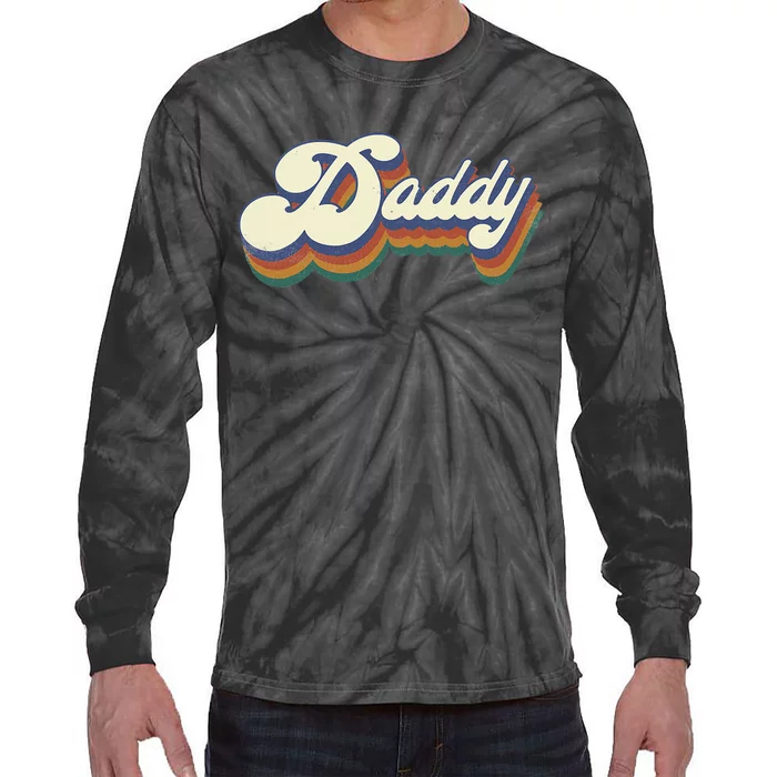 Daddy Gifts Retro Vintage Fathers Day Daddy Tie-Dye Long Sleeve Shirt