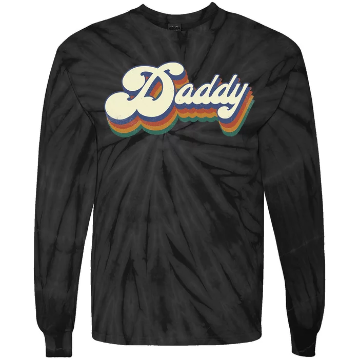 Daddy Gifts Retro Vintage Fathers Day Daddy Tie-Dye Long Sleeve Shirt