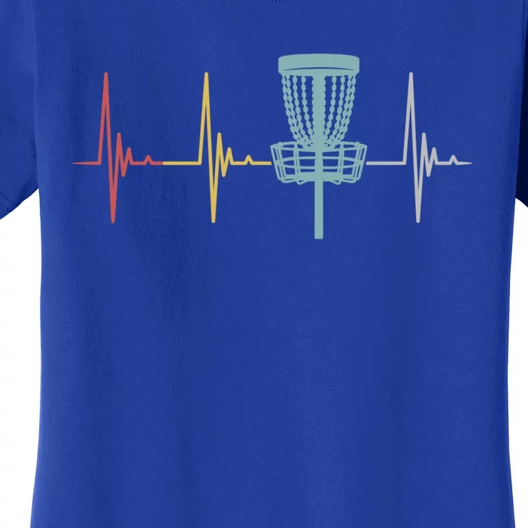 Disc Golf Retro Heartbeat Gift Frisbee Player Par Gift Idea Gift Women's T-Shirt