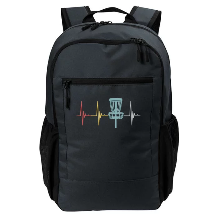 Disc Golf Retro Heartbeat Gift Frisbee Player Par Gift Idea Gift Daily Commute Backpack