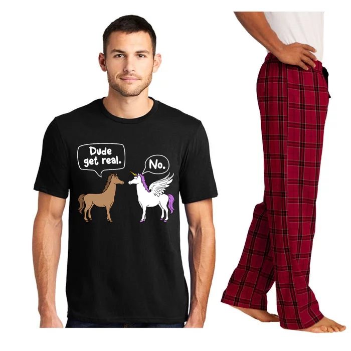 Dude Get Real Mythical Animal Rainbow Unicorn Magical Pajama Set