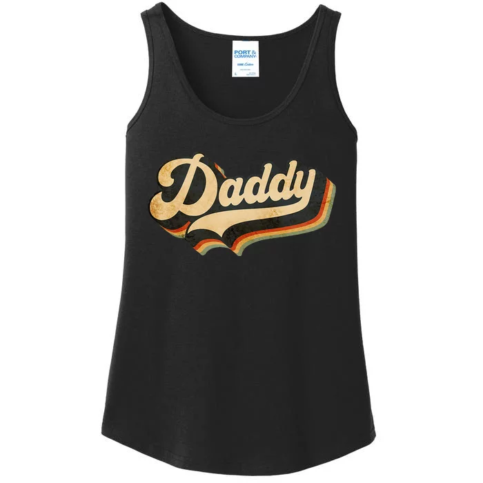 Daddy Gifts Retro Vintage Father's Day Daddy Ladies Essential Tank