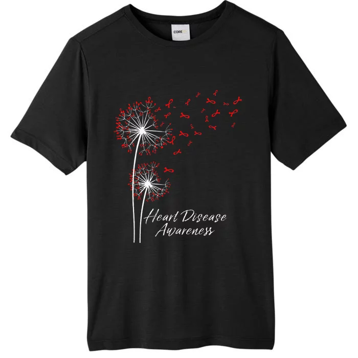 Dandelion Go Red Ribbon Heart Disease Awareness Month ChromaSoft Performance T-Shirt