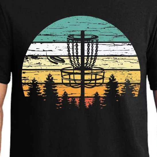 Disc Golf Retro Sunset Frisbee Golf Player Pajama Set