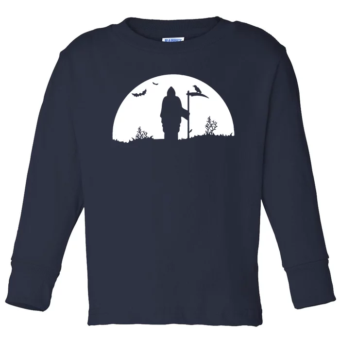 Death Grim Reaper Graphic Toddler Long Sleeve Shirt