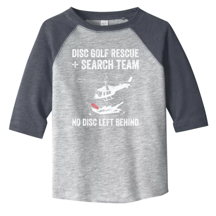 Disc Gold Rescue + Search Team No Disc Left Beind Gift Toddler Fine Jersey T-Shirt