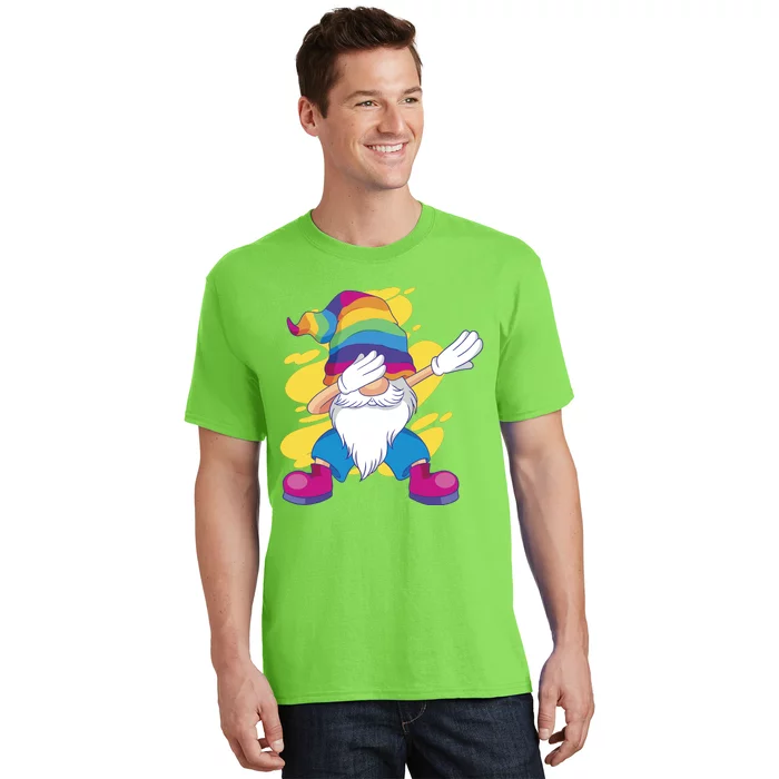 Dabbing Gnome Rainbow T-Shirt