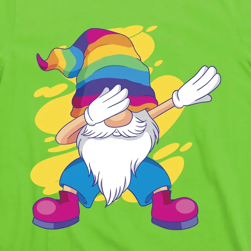 Dabbing Gnome Rainbow T-Shirt