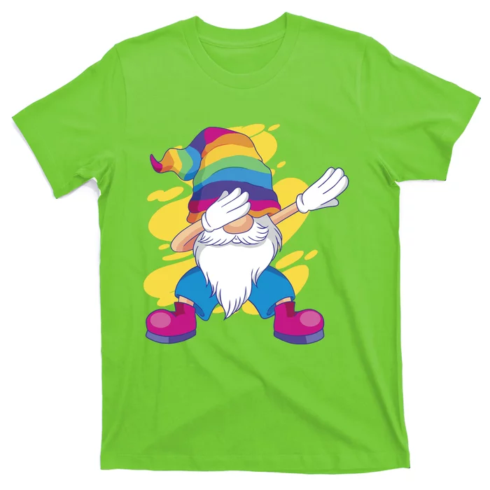 Dabbing Gnome Rainbow T-Shirt